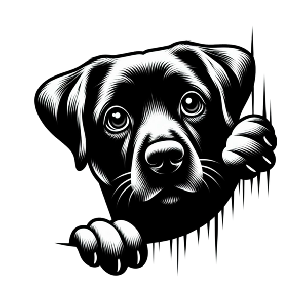 zwart-wit-getekend-hondje
