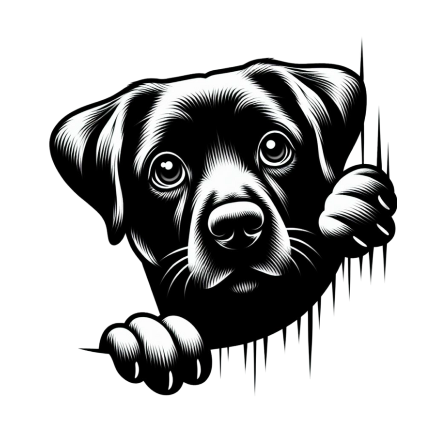 zwart-wit-getekend-hondje