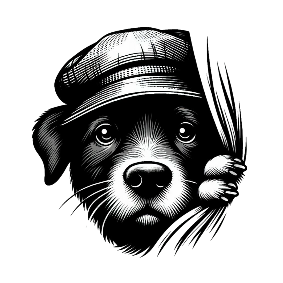 zwart-wit-getekend-hondje
