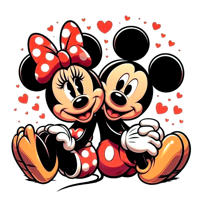Mickey en Mini Mouse samen
